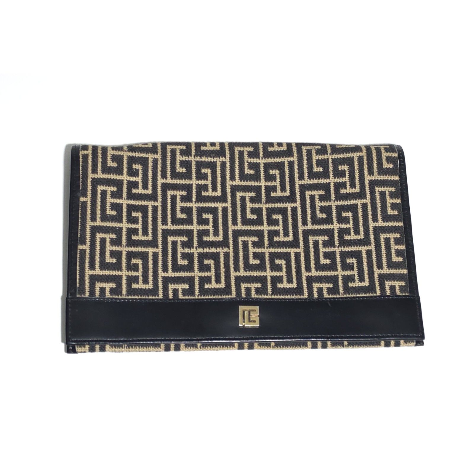 Vintage Pierre Balmain Paris France Clutch Subway Pattern 9.5" X 6.25"